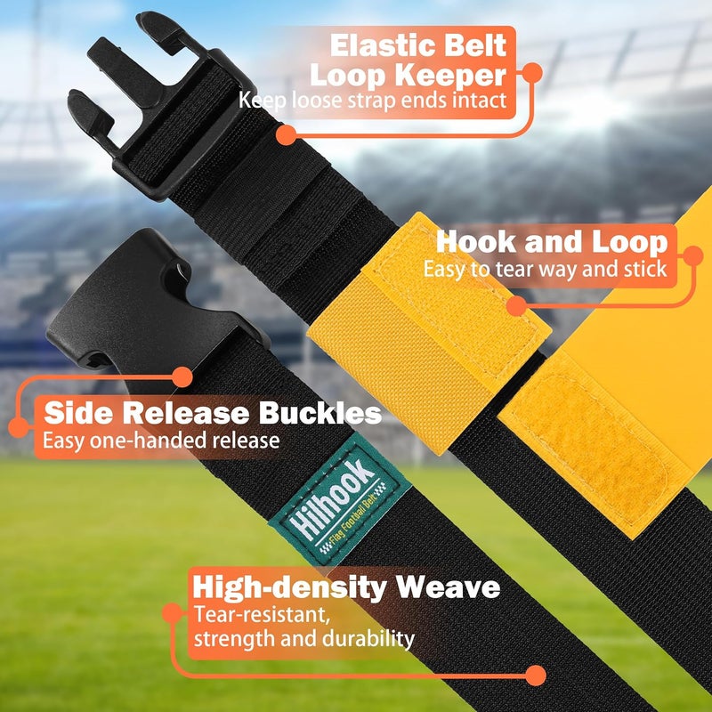 Hilhook Flag Football Belts, 14 Player Flag Football Set with 42 Flags for Kids Youth and Adults Training Equipment - Image 3